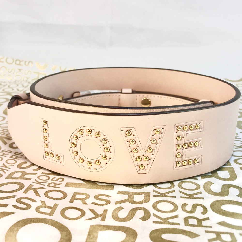 NWT MICHAEL KORS Studded Leather Shoulder Strap